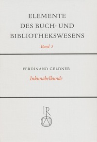 Vorderes Coverbild Inkunabelkunde. Eine Einführung in die Welt des frühesten Buchdrucks