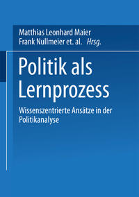 Vorderes Coverbild Politik als Lernprozess