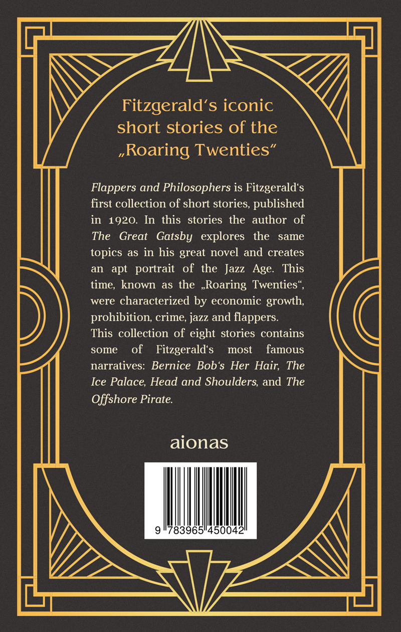 Rückseitencover Flappers and Philosophers. F. Scott Fitzgerald (Englische Ausgabe)