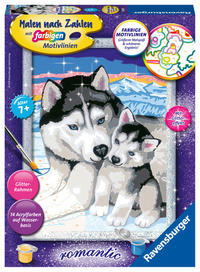 Vorderes Coverbild CreArt, Malen nach Zahlen Kinder - Husky Kuss