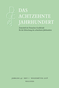 Vorderes Coverbild Das achtzehnte Jahrhundert 42/1