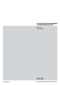 Vorderes Coverbild Versuche über die Rotationsfähigkeit von Kalksandsteinmauerwerk