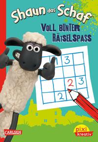 Vorderes Coverbild Pixi kreativ 77: Shaun das Schaf: Voll bunter Rätselspaß