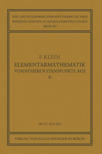 Vorderes Coverbild Elementarmathematik vom Höheren Standpunkte Aus, II