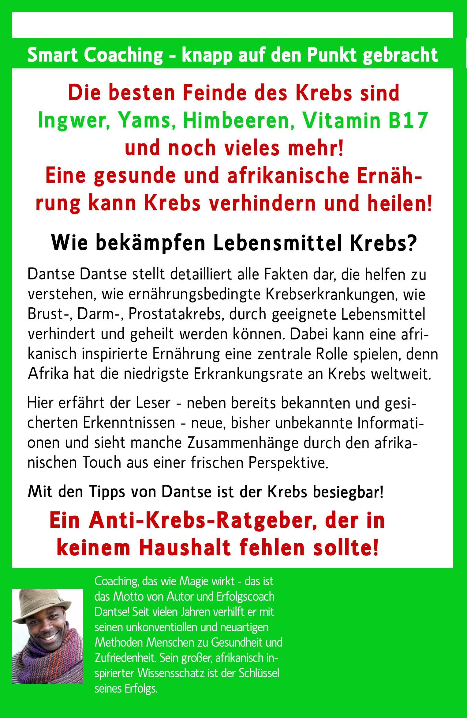 Rückseitencover KREBS hasst Safou, fürchtet Moringa und kapituliert vor Yams