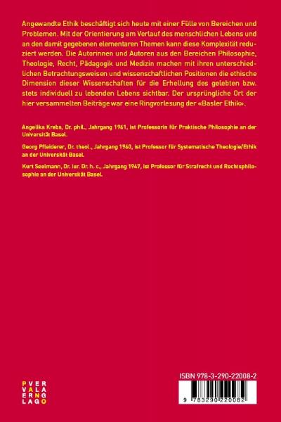 Rückseitencover Ethik des gelebten Lebens