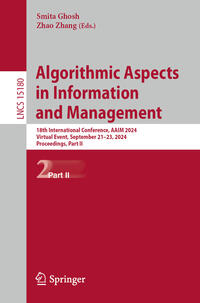 Vorderes Coverbild Algorithmic Aspects in Information and Management