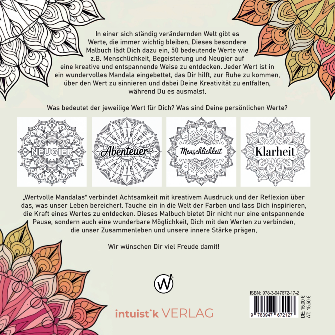 Rückseitencover Wertevolle Mandalas