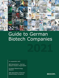 Vorderes Coverbild 22nd Guide to German Biotech Companies 2021