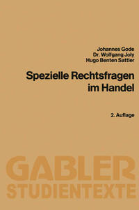 Vorderes Coverbild Spezielle Rechtsfragen im Handel