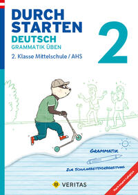 Vorderes Coverbild Durchstarten Deutsch 2. Klasse Mittelschule/AHS Grammatik üben