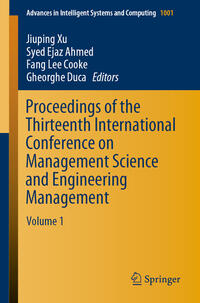 Vorderes Coverbild Proceedings of the Thirteenth International Conference on Management Science and Engineering Management