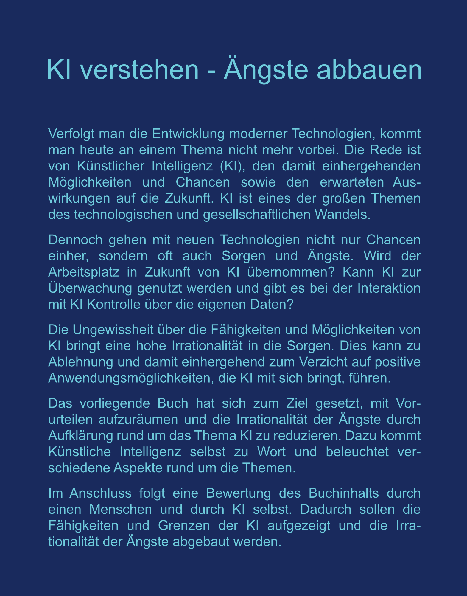 Rückseitencover KI verstehen - Ängste abbauen