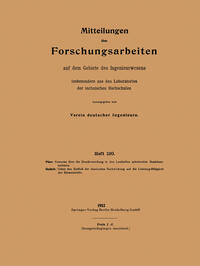 Vorderes Coverbild Mitteilungen über Forschungsarbeiten auf dem Gebiete des Ingenieurwesens