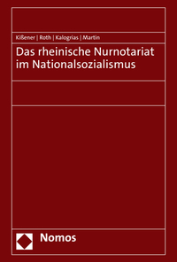 Vorderes Coverbild Das rheinische Nurnotariat im Nationalsozialismus