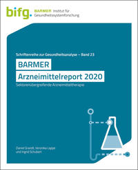 Vorderes Coverbild BARMER Arzneimittelreport 2020