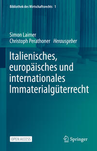 Vorderes Coverbild Italienisches, europäisches und internationales Immaterialgüterrecht