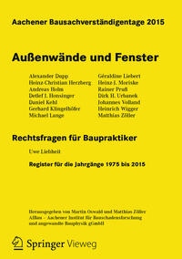 Vorderes Coverbild Aachener Bausachverständigentage 2015