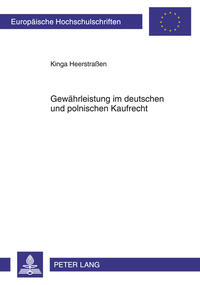 Vorderes Coverbild Gewährleistung im deutschen und polnischen Kaufrecht