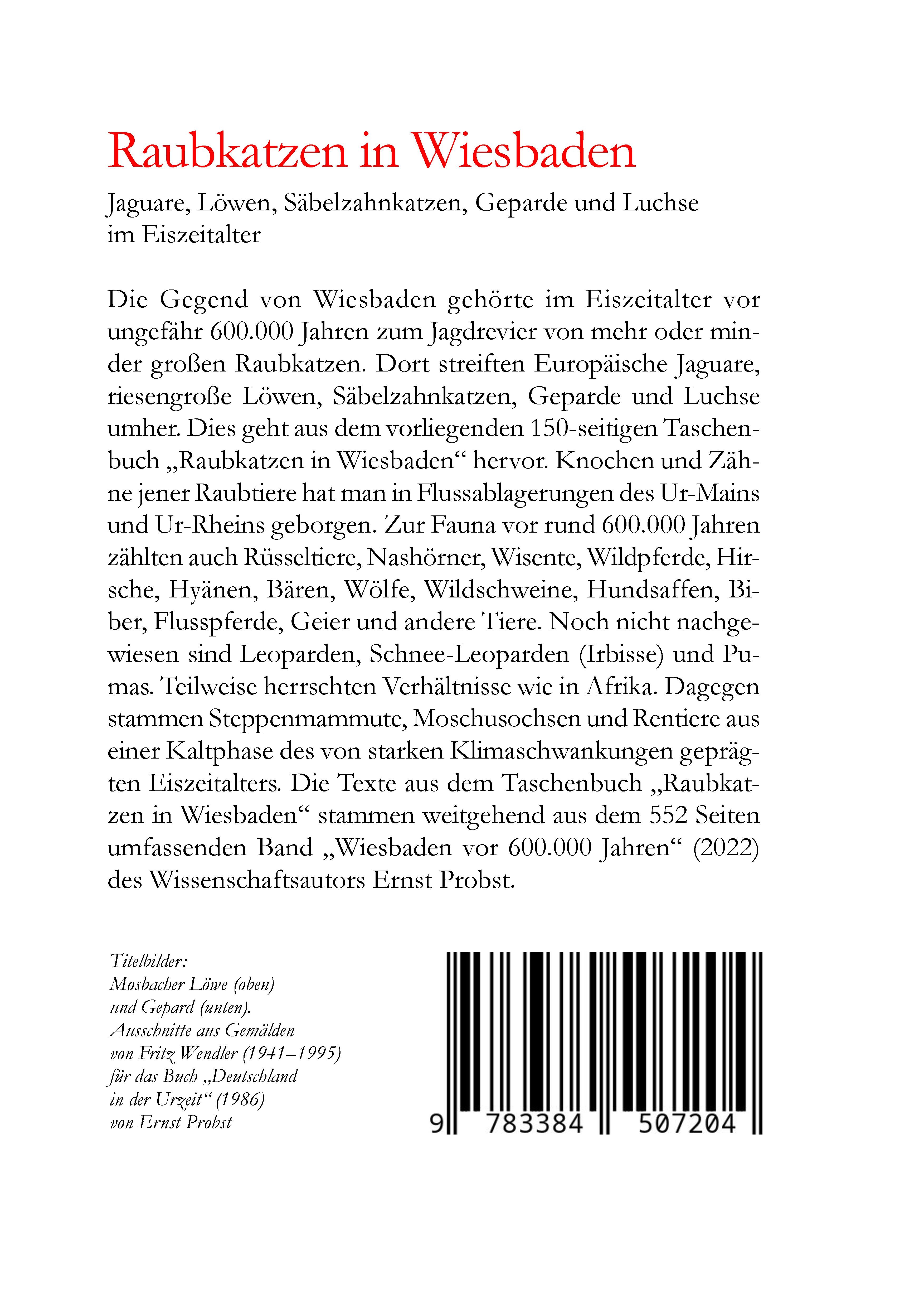 Rückseitencover Raubkatzen in Wiesbaden