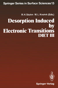 Vorderes Coverbild Desorption Induced by Electronic Transitions, DIET III