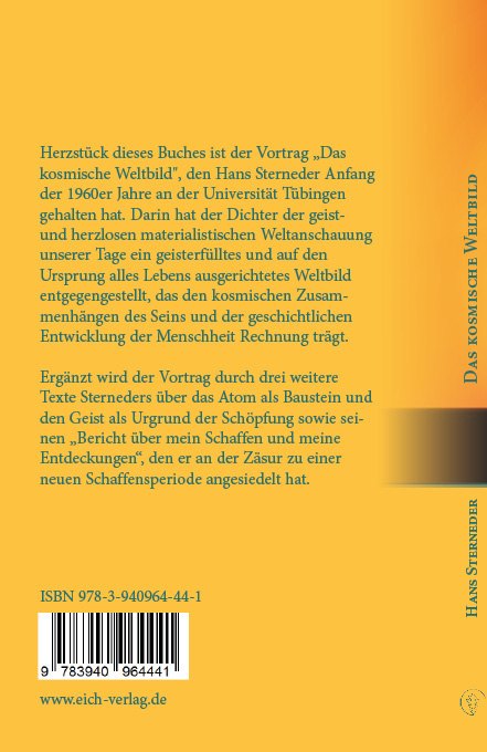 Rückseitencover Das kosmische Weltbild