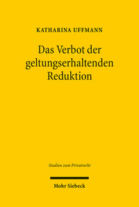 Vorderes Coverbild Das Verbot der geltungserhaltenden Reduktion