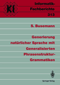 Vorderes Coverbild Generierung natürlicher Sprache mit Generalisierten Phrasenstruktur-Grammatiken