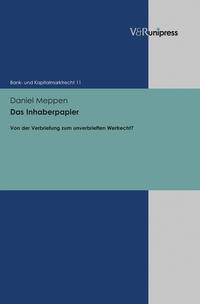 Vorderes Coverbild Das Inhaberpapier