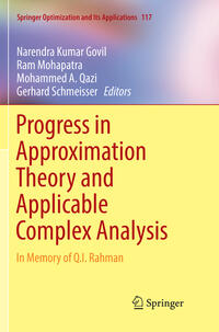 Vorderes Coverbild Progress in Approximation Theory and Applicable Complex Analysis