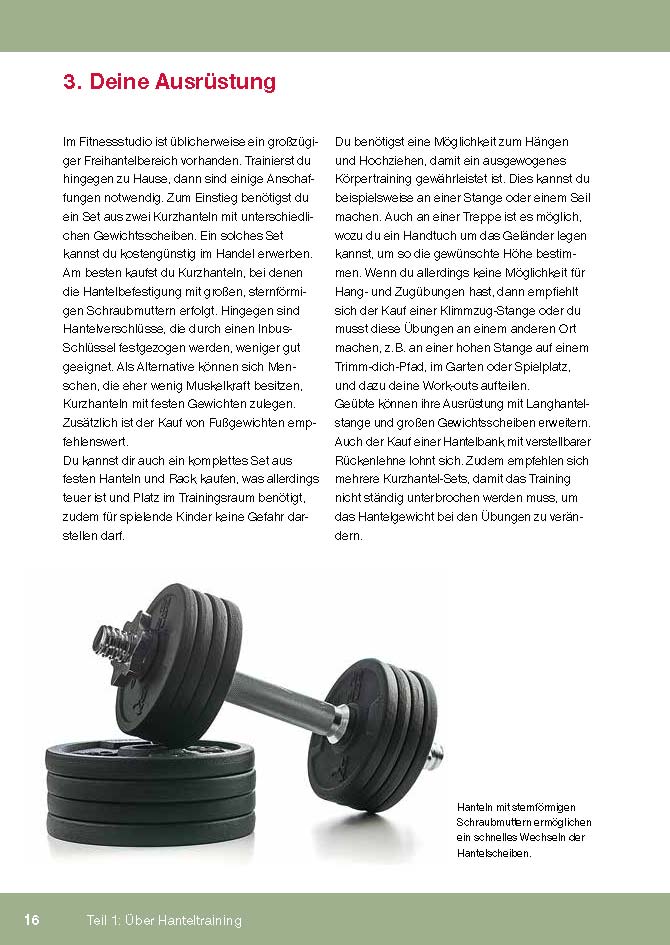 Beispielinhalt (Bild) Perfektes Hanteltraining.