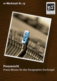 Vorderes Coverbild nr-Werkstatt Nr. 19: Presserecht