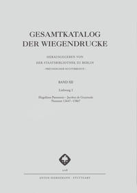 Vorderes Coverbild Gesamtkatalog der Wiegendrucke