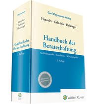 Vorderes Coverbild Handbuch der Beraterhaftung