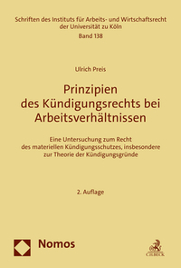 Vorderes Coverbild Prinzipien des Kündigungsrechts bei Arbeitsverhältnissen