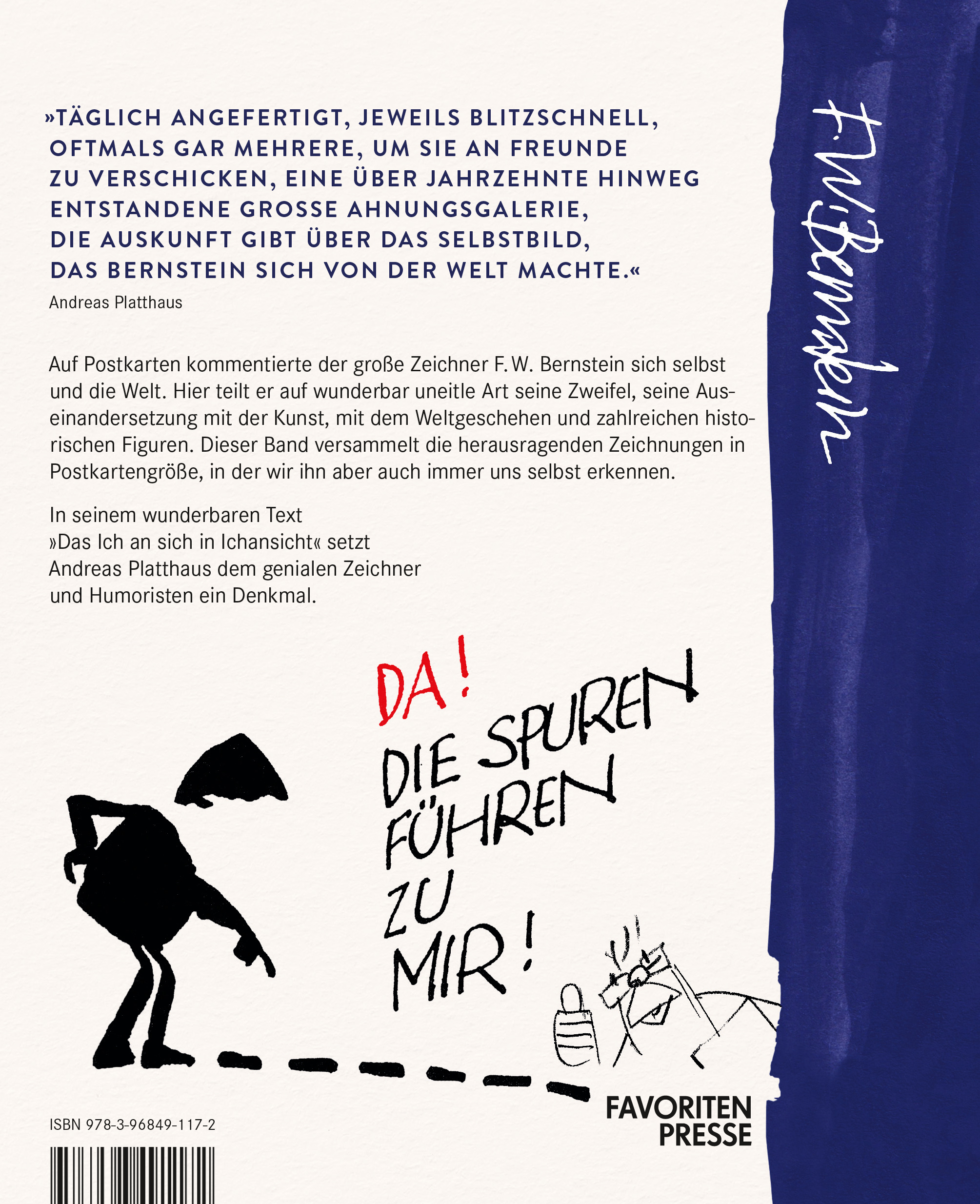 Rückseitencover F.W. Bernstein – Postkarten vom Ich