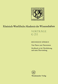 Vorderes Coverbild Von Platon zum Platonismus Ein Bruch in der Überlieferung und seine Überwindung