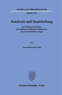 Vorderes Coverbild Pandemie und Staatshaftung