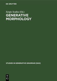 Vorderes Coverbild Generative Morphology