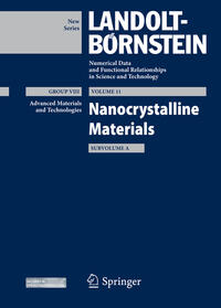 Vorderes Coverbild Nanocrystalline Materials, Subvolume A