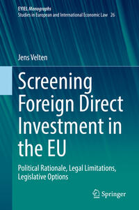 Vorderes Coverbild Screening Foreign Direct Investment in the EU
