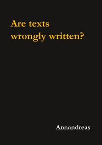 Vorderes Coverbild Are texts wrongly written?
