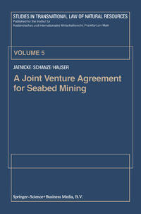 Vorderes Coverbild A Joint Venture Agreement for Seabed Mining