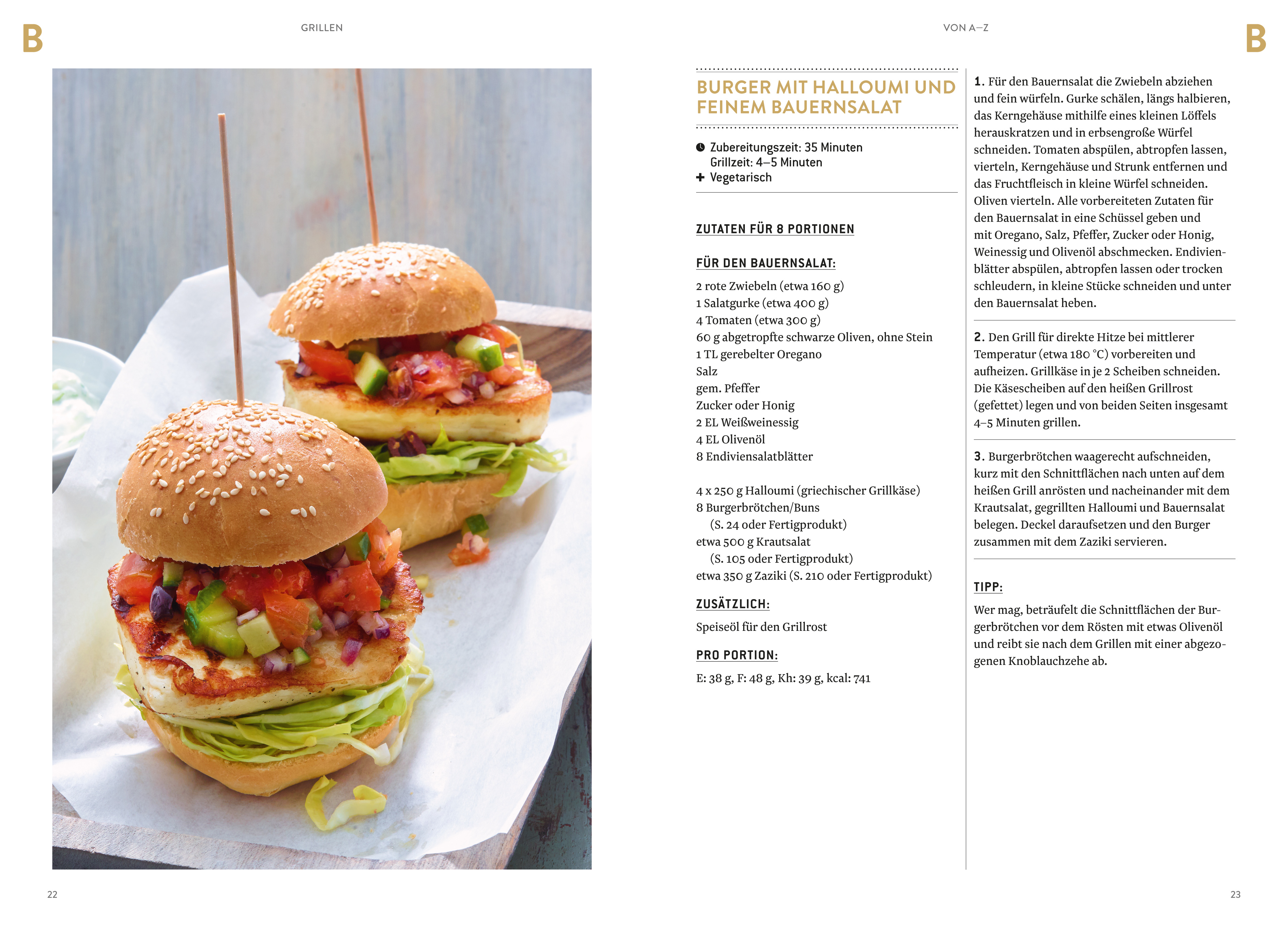 Beispielinhalt (Bild) Grillen von A–Z
