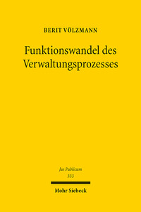 Vorderes Coverbild Funktionswandel des Verwaltungsprozesses
