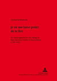 Vorderes Coverbild «... je ne me lasse point de te lire»