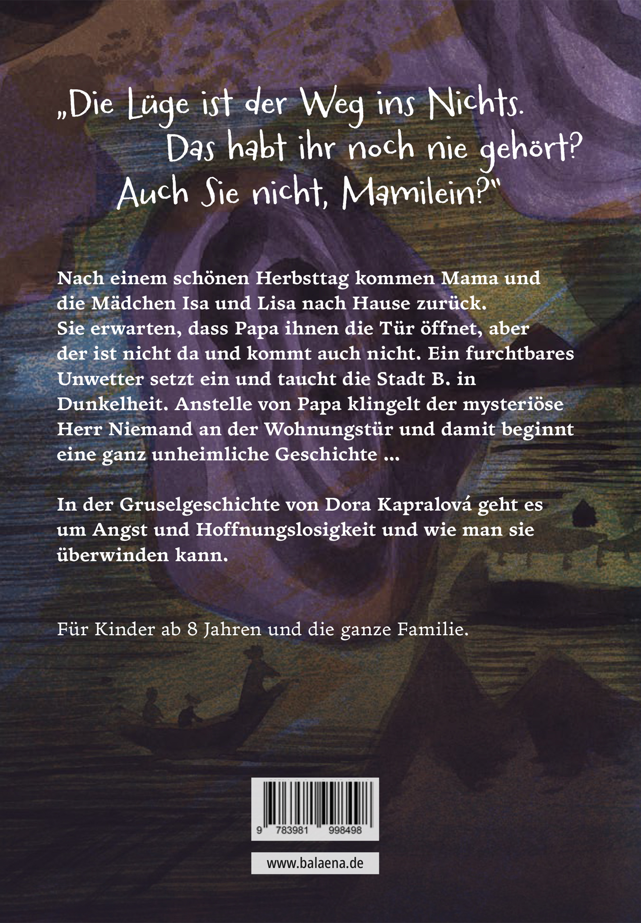 Rückseitencover Herr Niemand und die weiße Finsternis
