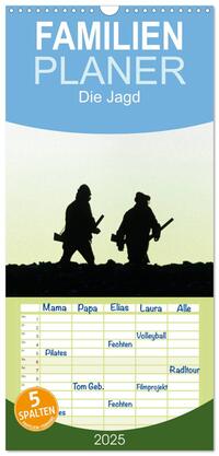 Vorderes Coverbild Familienplaner 2025 - Emotionale Momente: Die Jagd. mit 5 Spalten (Wandkalender, 21 x 45 cm) CALVENDO