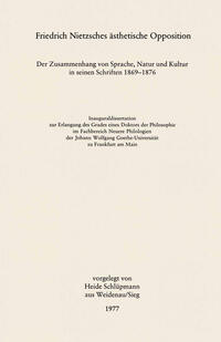Vorderes Coverbild Friedrich Nietzsches ästhetische Opposition