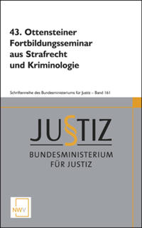 Vorderes Coverbild 43. Ottensteiner Fortbildungsseminar aus Strafrecht und Kriminologie